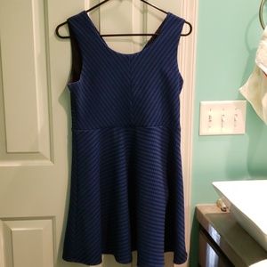 Girls blue black knit works dress size 14